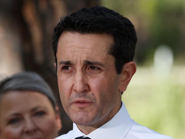 Leader of the Opposition David Crisafulli during a news conference, Carseldine. Picture: Liam Kidston