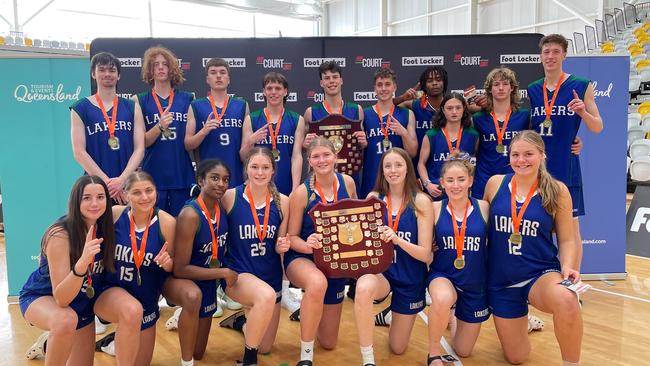 Lake Ginninderra College had an incredible tournament, winning both the men's and women's championship division at the 2022 Australians Basketball Schools Championships on the Gold Coast. Photo: supplied.