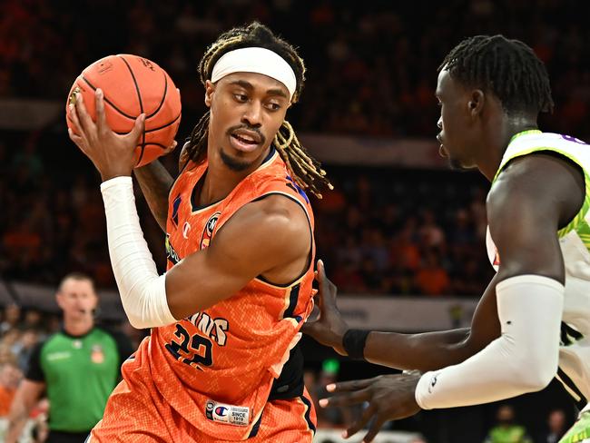 Tahjere McCall led the Taipans scoring with 24 points. Picture: Emily Barker/Getty Images