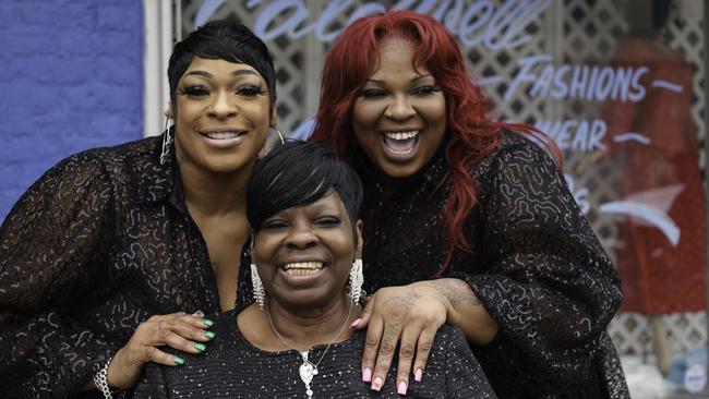 From left: Deborah, Annie and Anjessica of Annie and the Caldwells, outside Caldwell’s Fashions. Picture: Carl Martin