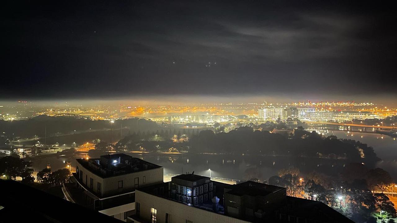 A surreal blanket of smoke covered Sydney on Sunday night. Picture: Facebook