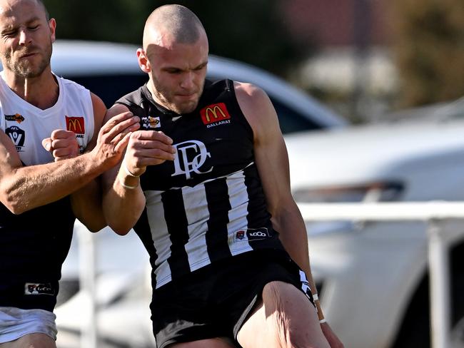 DarleyÃs Brett Bewley during the BFL foottball match between Darley and Melton South in Darley, Saturday, July 9, 2022. Picture: Andy Brownbill