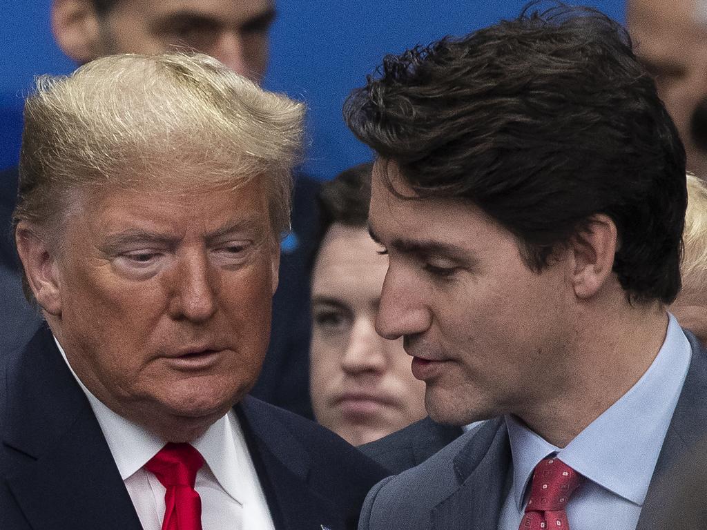 ‘We two friends fighting is exactly what our opponents around the world want to see,’ Mr Trudeau said. Picture: Dan Kitwood/Getty Images