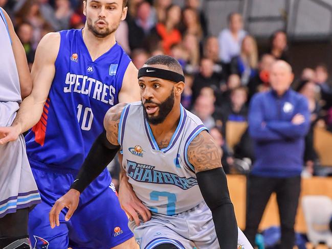 Tre Nichols. Mens Basketball finals:  Nunawading Spectres vs Hobart Chargers , August 18 at the State Basketball Centre, Nunawading Victoria. Picture: Jason Edwards