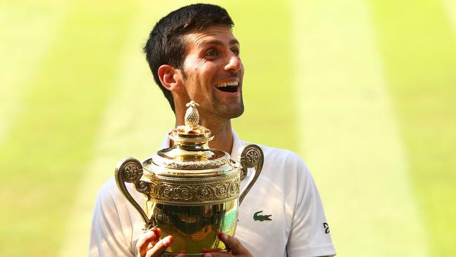 Novak Djokovic won his fourth Wimbledon in 2018. Picture: Getty Images