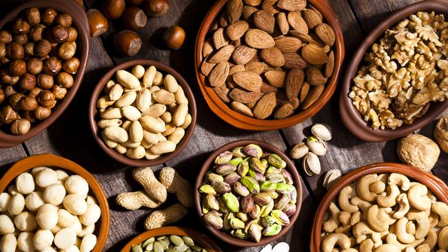 Nuts are great, just not before a workout. Picture: iStock