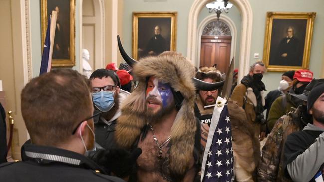 Trump supporters enter the US Capitol on January 6, 2021.