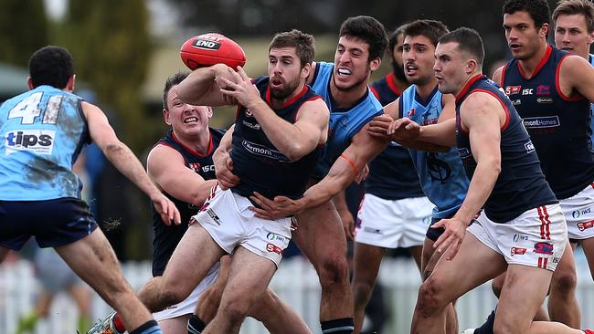 Norwood's Tim Webber in action against Sturt. Picture: Dean Martin