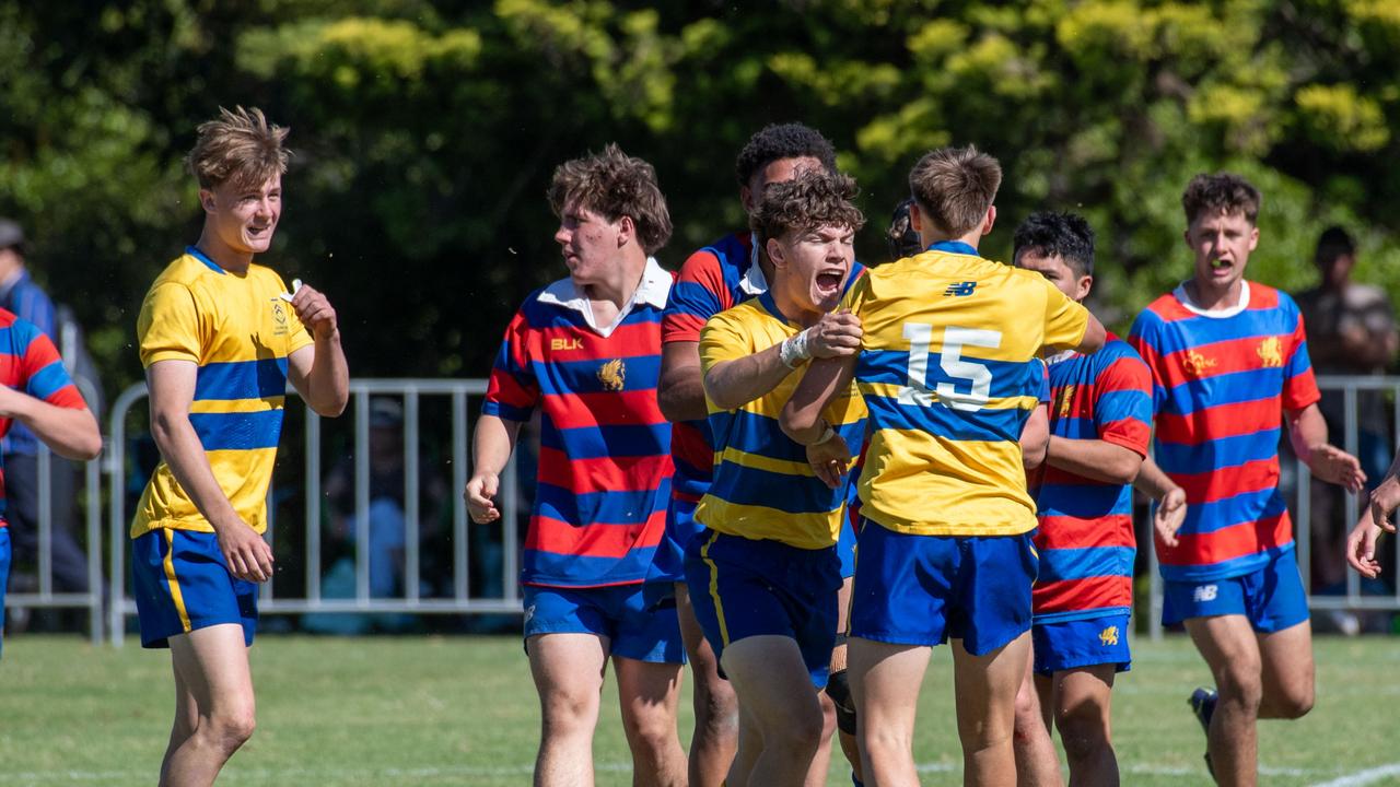 Downlands Second XV vs TGS Second XV. 2024 O'Callaghan Cup day at Downlands College. Photo by Nev Madsen