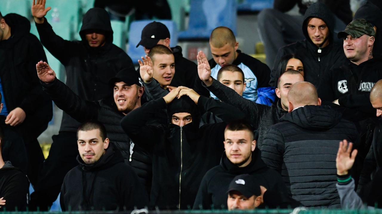 Bulgarian fans abused England players during their Euro 2020 qualifier this week. (Photo by NIKOLAY DOYCHINOV / AFP)