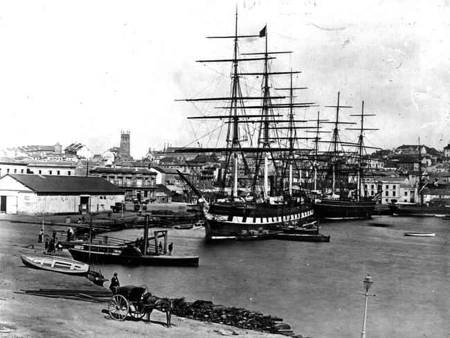 An image of Sydney harbour from the front of the present Customs House in 1867. File picture