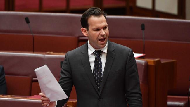 Senator Matt Canavan has stood aside but not resigned. Picture: AAP/Mick Tsikas