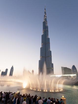 The Burj Khalifa, also in Dubai, is currently the tallest artificial structure in the world at 830m.