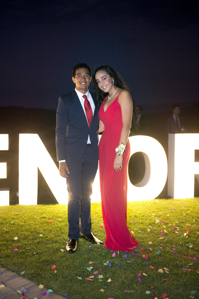 Semisi Maile and Eden Lingard. The first group of Year 12 students to graduate from TACAP's held their formal at Preston Peak Winery. November 2018. Picture: Bev Lacey