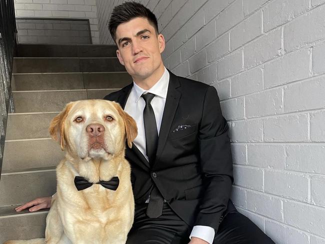 Brayden Maynard and his dapper mate. Picture: Instagram