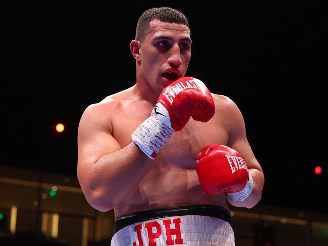 Justis Huni has landed a heavyweight world title shot. Picture: Richard Pelham/Getty Images