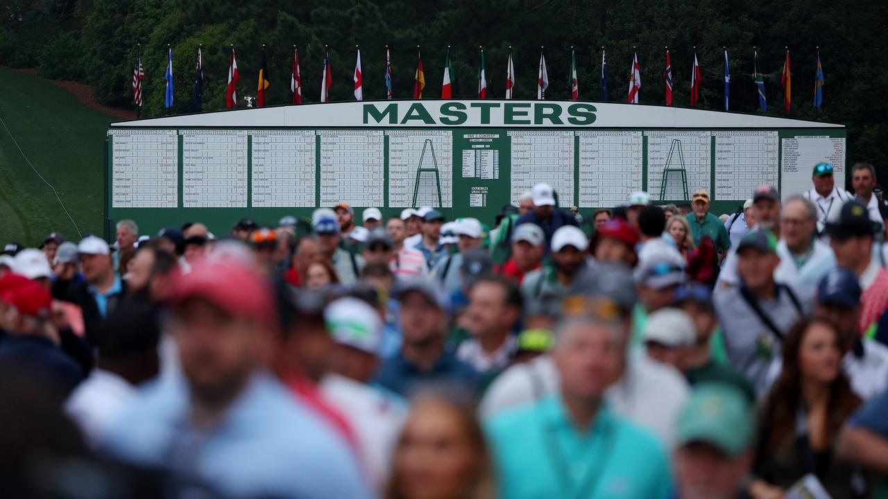 Patrons walk on to the course prior to the first round of the 2023 US Masters. Picture: Getty Images