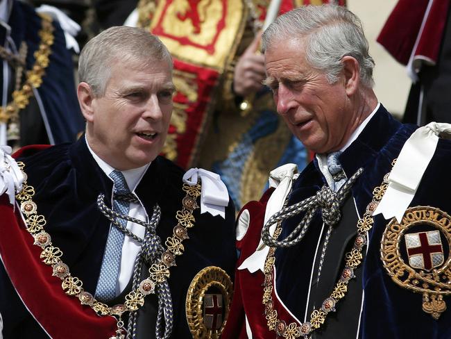 Britain's Prince Andrew with the then Prince Charles in 2015.