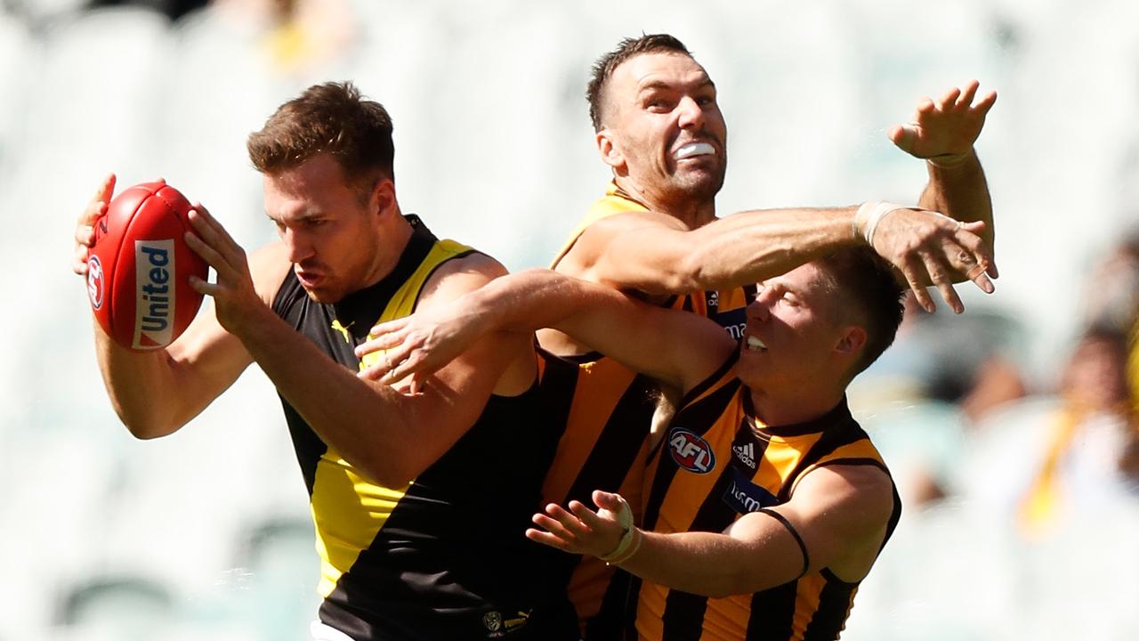 Noah Balta took over Alex Rance’s fullback position and has barely missed a beat since.