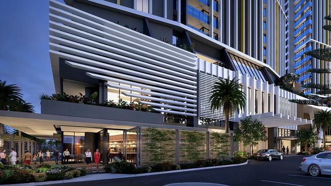 Artist impression of towers approved for Main Place in Broadbeach.