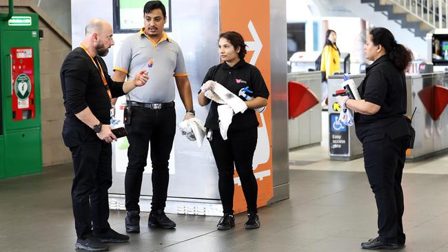 Sydney Trains have put on more staff to help stem the spread of the coronavius. Picture: Jane Dempster/The Australian.