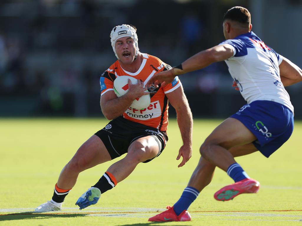 Heath Mason closed out the year in first grade for the Wests Tigers. Photo: Mark Metcalfe/Getty Images