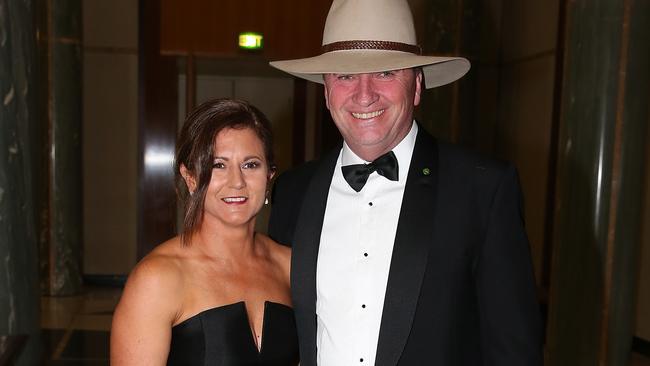 Barnaby and Natalie Joyce appeared together at the Federal Parliament Midwinter Ball 2017 at Parliament House in Canberra. Picture: Ray Strange