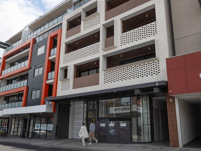 Police investigated whether the gun used in the 2019 murder of Mitat Rasimi was hidden in a wall at 8 Hope St, Brunswick during a concrete pour by builders. Picture: Tony Gough