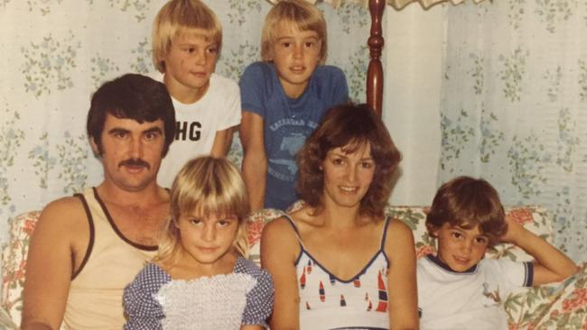 Kaye and Graeme King with their four children before her death.