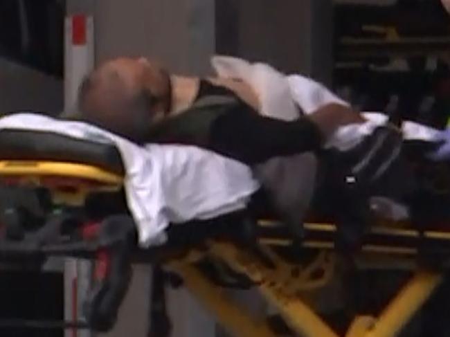 An image grab from TV New Zealand taken on March 15, 2019 shows a victim arriving at a hospital following the mosque shooting in Christchurch. - At least one gunman who targeted crowded mosques in the New Zealand city of Christchurch killed a number of people, police said, with Prime Minister Jacinda Ardern describing the shooting as "one of New Zealand's darkest days". (Photo by TV New Zealand / TV New Zealand / AFP) / New Zealand OUT / XGTY----EDITORS NOTE ----RESTRICTED TO EDITORIAL USE MANDATORY CREDIT " AFP PHOTO / TV New Zealand / NO MARKETING NO ADVERTISING CAMPAIGNS - DISTRIBUTED AS A SERVICE TO CLIENTS- NO ARCHIVE