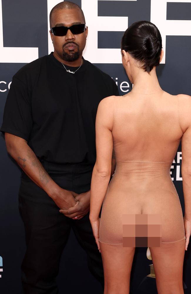 West and his estranged wife Bianca Censori. Picture: Matt Winkelmeyer/Getty Images for The Recording Academy