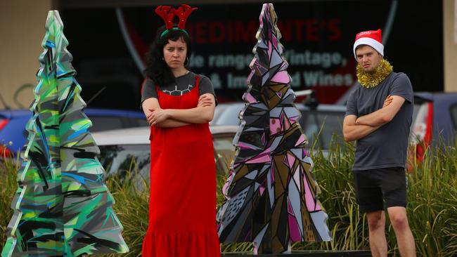 Fitzroy North worker Kye Brown expects something more exciting than fake trees. Picture: Stuart Milligan