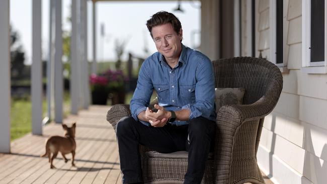 Barefoot Investor’s Scott Pape at his property in Chitin, Victoria. Picture: David Geraghty