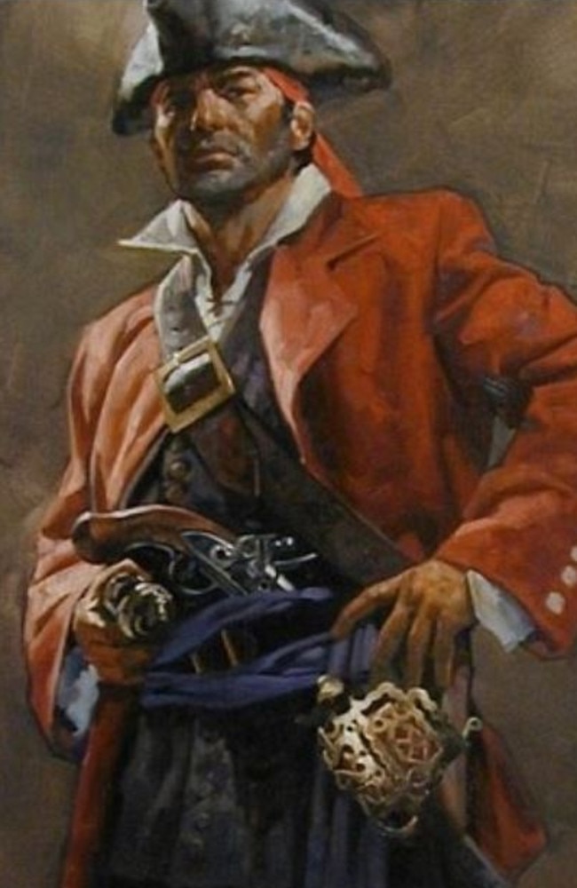 Pirate Sam ‘Black Sam’ Bellamy went down with his ship the Whydah in stormy seas off Cape Cod in 1717. Picture: Supplied