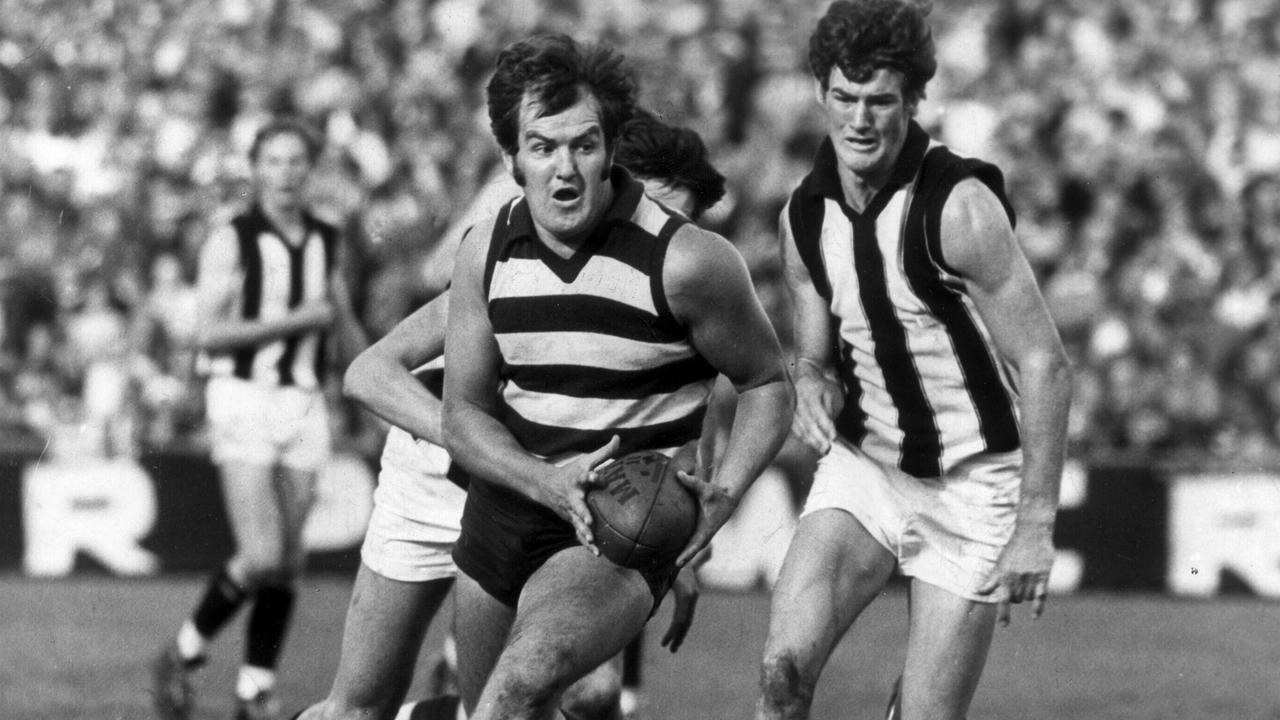 Great Geelong goalkicker Doug Wade in action.