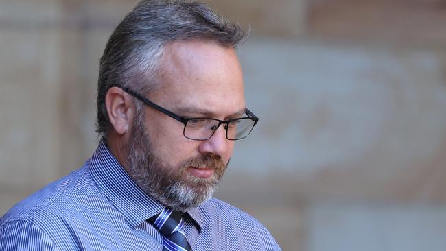 ADELAIDE, AUSTRALIA - NewsWire Photos March 4,  2021: Daniel John Schatto is seen outside the Adelaide Magistrates court. They couple are appearing on drug charges. NCA NewsWire / David Mariuz