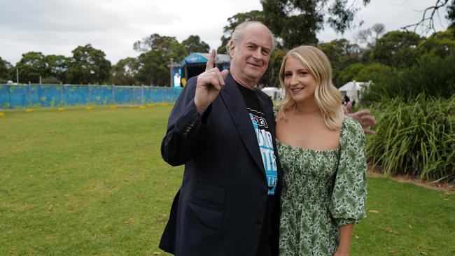 Michael Gudinski with Kate Gudinski at Mallacoota in January 2021. Pic: Supplied