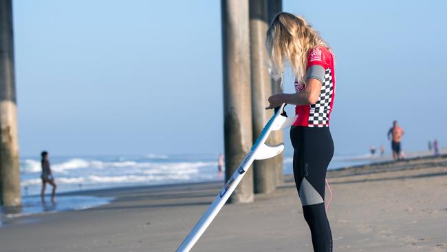 Australian surfer Stephanie Gilmore before her elimination heat.