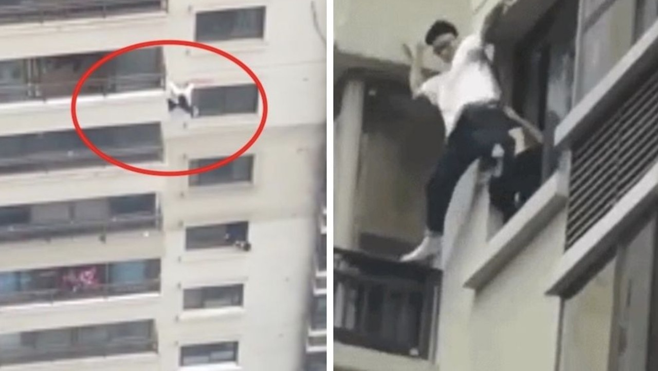 Chinese man climbs 37 storey building without falling, dubbed real life ...