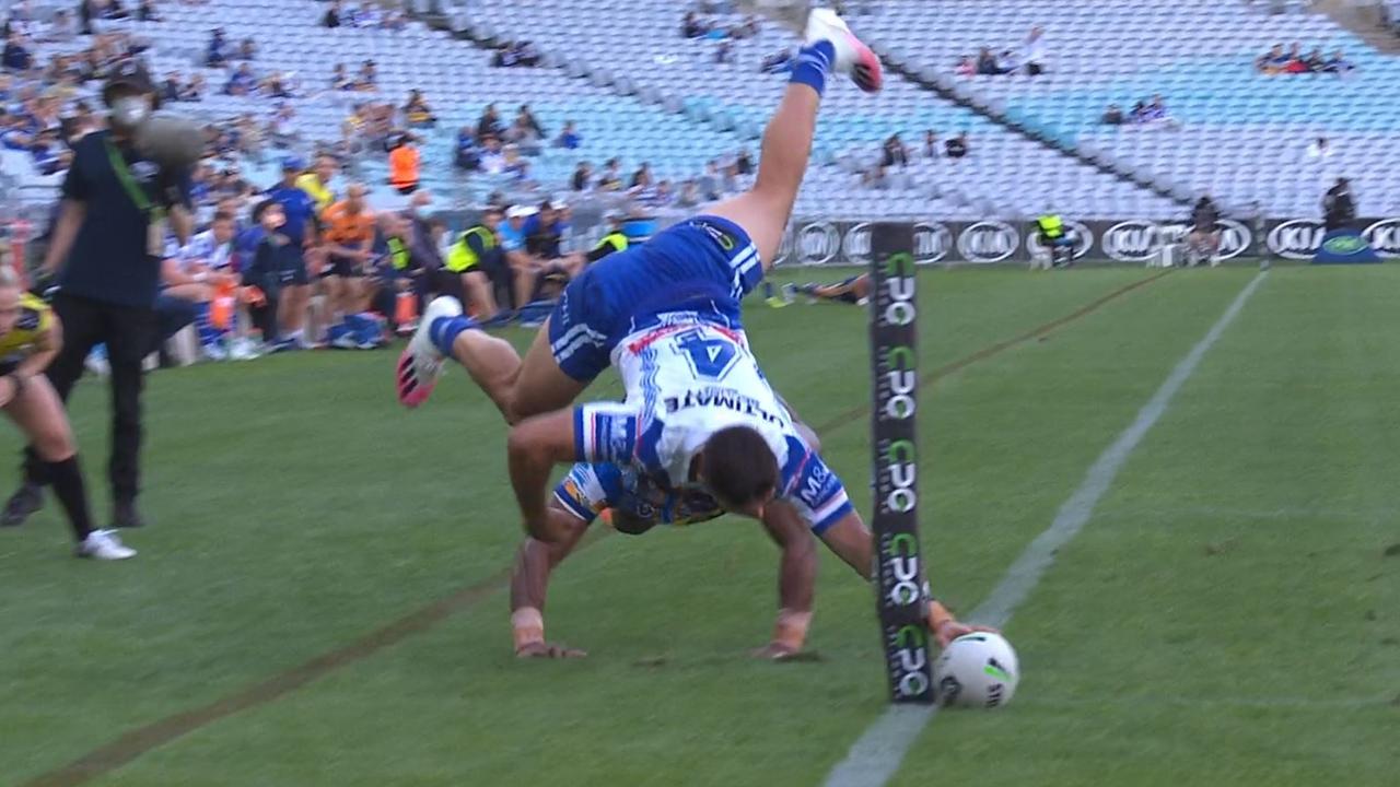 Jake Averillo's ‘outrageous’ try against the Parramatta Eels.