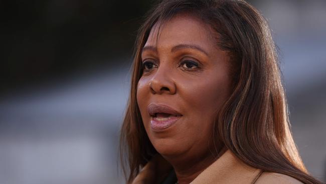 New York Attorney General, Letitia James arrives for former President Donald Trump's civil fraud trial at New York State Supreme Court on November 08, 2023. Picture: Spencer Platt/Getty Images/AFP