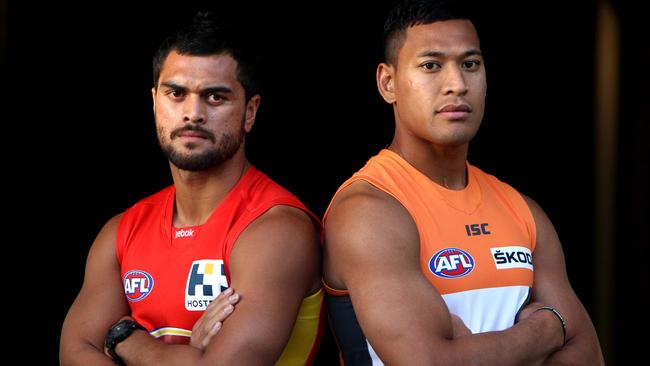 Karmichael Hunt and Israel Folau were two of the AFL’s big splash recruits when entering NRL heartland.