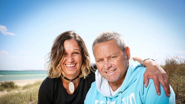 Georgie Smith and Kenny Sincock, who owes his life to her donated kidney. Picture: Nicole Cleary