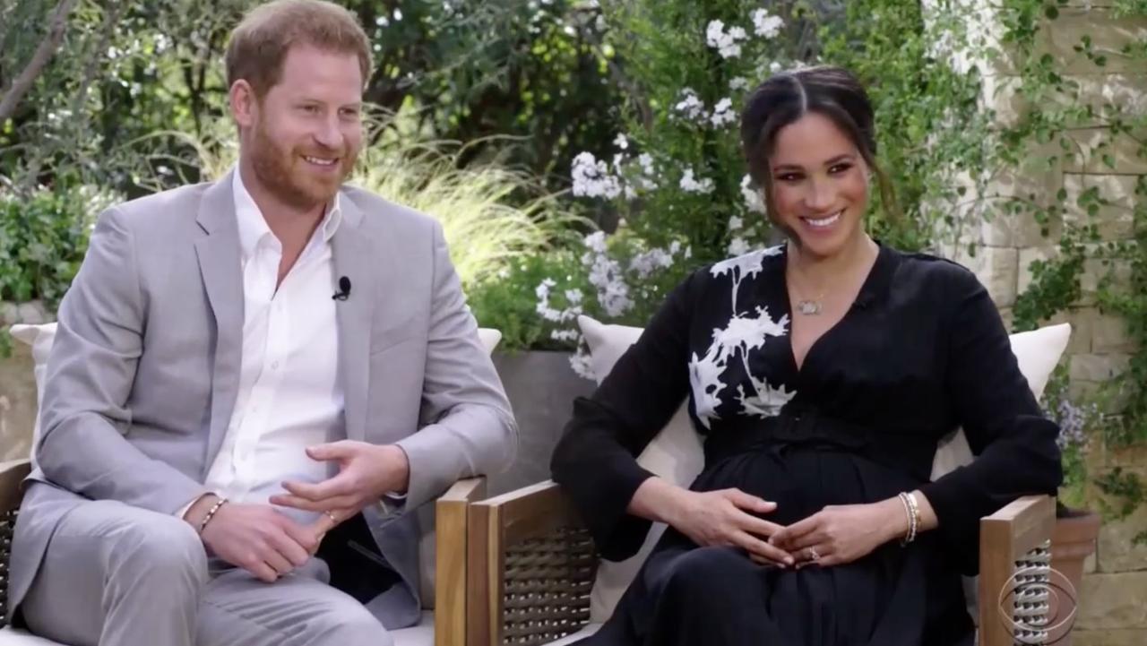 The courtroom is a world away from Harry and Meghan’s sympathetic Oprah interview. Picture: CBS