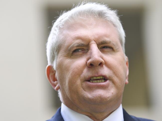 Australian shadow Minister for Employment Brendan O'Connor speaks to the media during a press conference at Parliament House in Canberra, Thursday, February 15, 2018.  (AAP Image/Lukas Coch) NO ARCHIVING