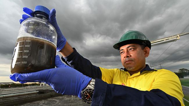 Warish Ahmed at Brisbane’s Resource Recovery Centre. Picture: Lyndon Mechielsen