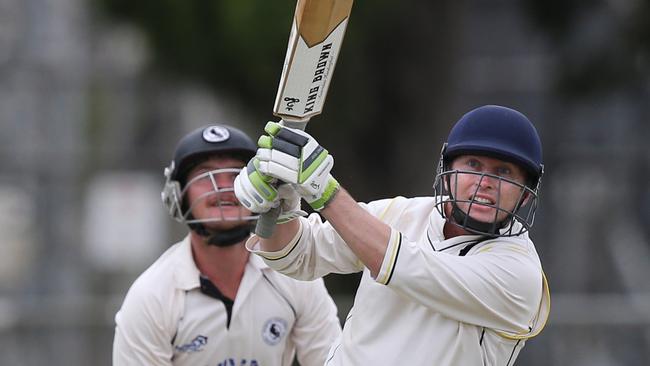 Clinton Peake batting for South Barwon in March, 2021. Picture: Mike Dugdale