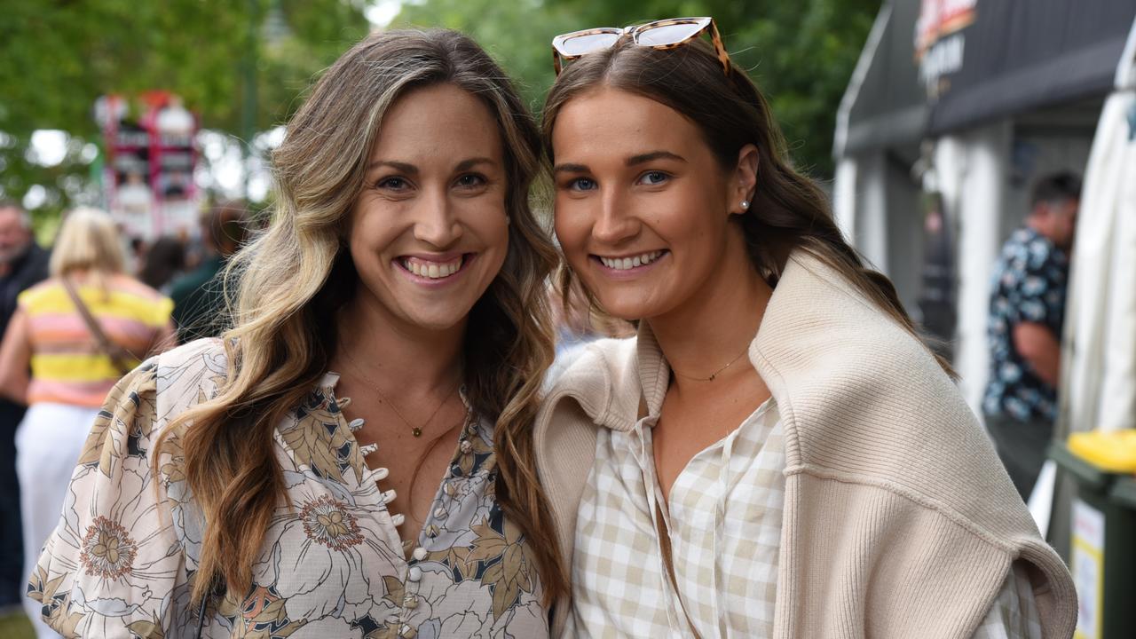 Olivia Hewson and Maddie McDonald at Day 2 of Launceston's Festivale 2023. Picture: Alex Treacy