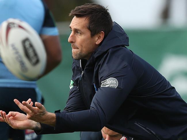 NSW's Mitchell Pearce during NSW Origin training and media at Coogee Oval, Sydney. Picture: Brett Costello