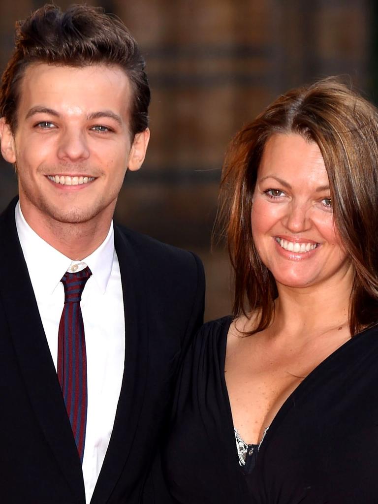 Louis Tomlinson and mother Johannah Deakin. Picture: Splash